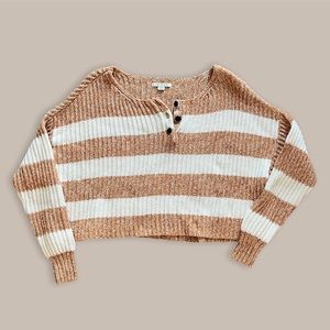 American eagle cropped off the shoulder sweater